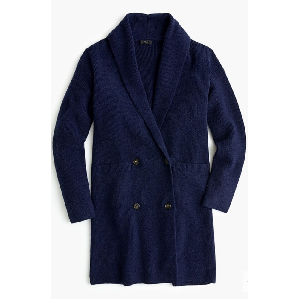 J.Crew Double-breasted cardigan coat in Supersoft yarn